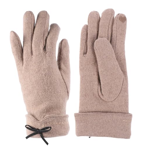 Veemoon 1Pair Winter Full Finger Cycling Gloves for Women Touchscreen Compatible Warm Skid for Outdoor Sports Autumn Winter Stylish Design