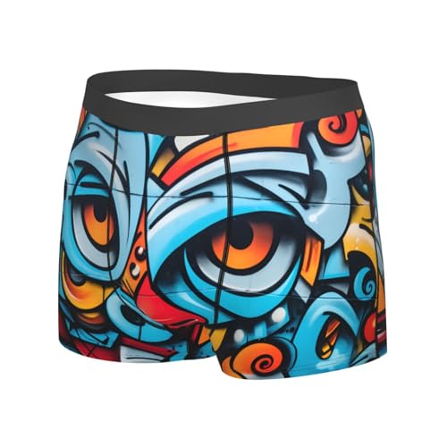 Colorful graffiti wall painting Men's boxer briefs - high-performance elastic boxer briefs, multiple2
