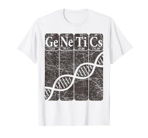 DNA Genetics Periodic Table Elements Biologist Retro Genetic T-Shirt