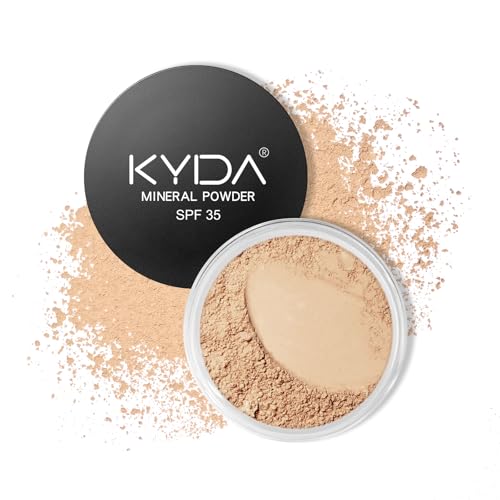 KYDA Mineral Powder Foundation, SPF 35, Lightweight Loose Powder, Skin-improving Mineral Foundation, Buildable Coverage
