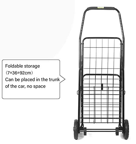 H.Slay einkaufswagen Trolley klappbar, Einkaufstrolley mit leisen Rädern Einkaufsroller Wheel Shopping Trolley Große… – Bild 5