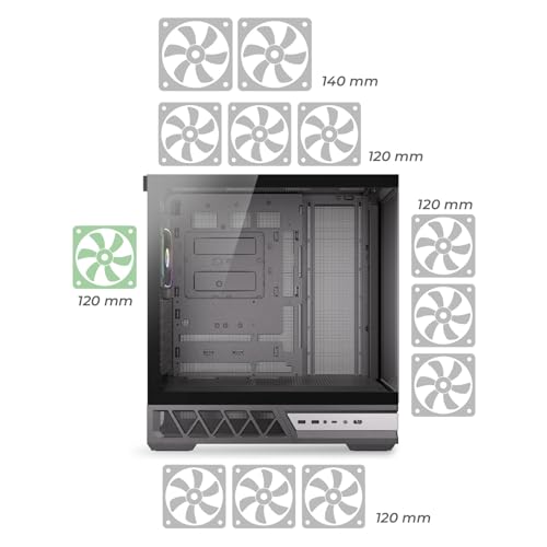 Noua Orizon MK100 | Case PC Gaming ATX Mid Tower | Ventola PWM Led ARGB | USB 3.0 e Type-C | Supporto Raffreddamento Liquido 360 mm | Vetro Temperato e Mesh | Nero - Immagine 4