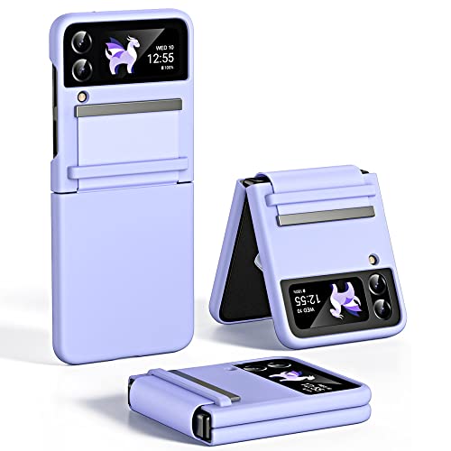 Coque Galaxy Z Flip 3 violette mate ultra fine dotée d'une charnière articulée