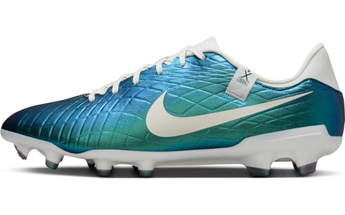 Nike Tiempo Emerald Legend 10 Academy MG Low-Top Soccer Cleats (FQ3243-300, Dark Atomic Teal/Sail) Size 6