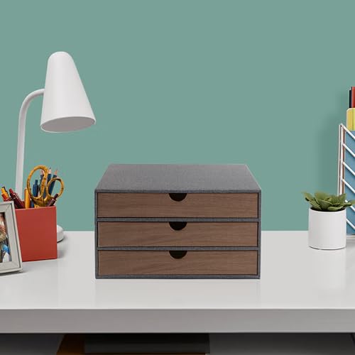 XNONE-Home-Office-Cassettiera-da-scrivania-con-3-scomparti-chiusi-A4-in-pelle-PU-organizzatore-per-gioielli-apertura-a-forma-di-U-cuciture-cucite-a-mano-grigio