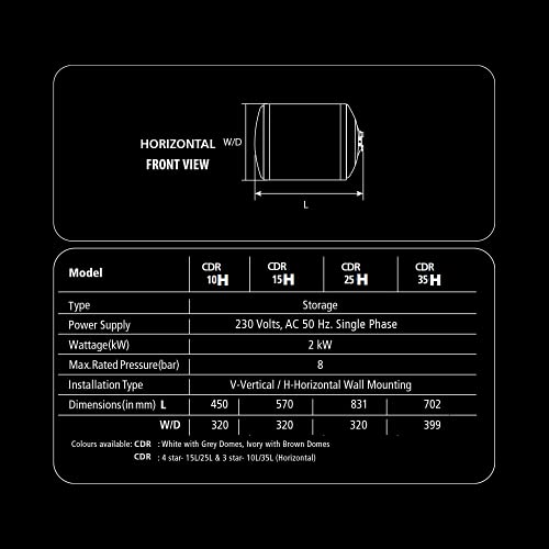 Image of RACOLD CDR DLX 10LTR HORIZONTAL (LEFT SIDE),White