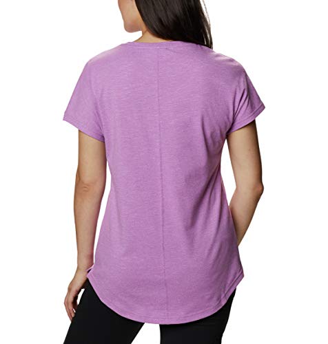 Columbia Women's Cades Cape Tee Shirt, Moisture Wicking, Comfort Stretch, Blossom Pink, Medium #TOP1