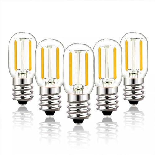 LED電球 E12口金 エジソン電球 10W形相当 1W 2200K電球色 ヨーロピアンベースシャンデリア ペンダント カンデラブラ電球 100lm 全方向タイプ 省エネ 高演色性 PSE認証済み 5個入り (E12,暖かい黄色)