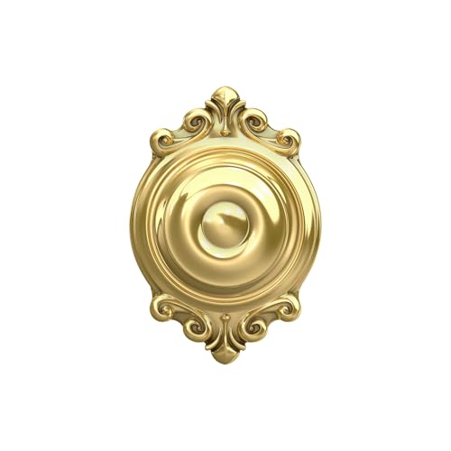 Image of SCHLAGE F10 GEO 605 BRK Brookshire Collection Georgian Passage Knob, Bright Brass