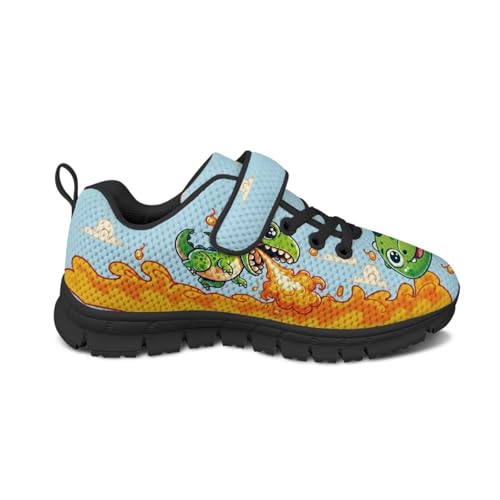 Cartoon Animals Kids Running Shoes Boys Girls Athletic Sneakers Unisex Lightweight Tennis Shoes Breathable Fitness Sneakers for Little Kid SizeUS11-152