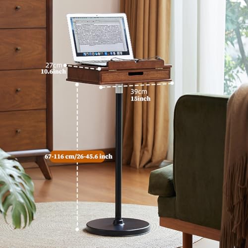 Soporte de piso para libros, tableta y computadora portátil con altura ajustable de metal 3
