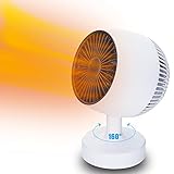 🌟Oscilación Automática de 160º🌟 Oscilación automática de 160º en dirección izquierda y derecha, y ajuste de oscilación manual de 120º hacia arriba y abajo, puede tener una amplia zona con buena temperatura, en lugar de centrarse en una sola dirección como otros calefactores de menor calidad. Una estufa ideal para calentar rápidamente una estancia y repartir mejor el calor por la estancia.