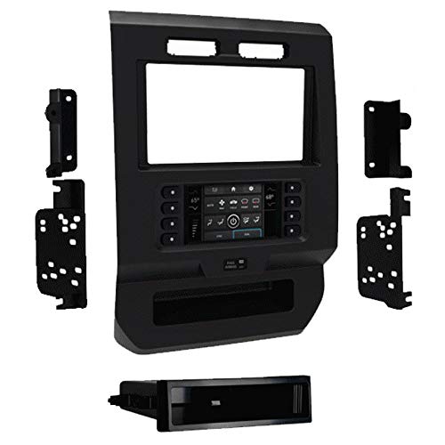 Metra 1 or 2-DIN Radio Dash Install Kit for Select Ford F150 F250 F350 F450 F550 2015-2018 (Gray, Plastic, Modern, Sleek, Functional)