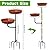 YALINKA Freestanding Birdbaths Bowl Outdoor, Standing Garden Bird Bath Bird Feeder & Bird Bath Bowl, Detachable Decoration Spa Birdfeeder for Garden Patio Yard Lawn, 4 Spiky Metal Stake (Brown)