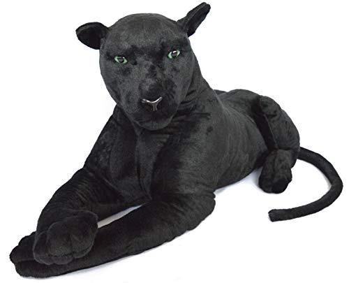 Pana The Black Panther - 42 Inch (Tail Measurement Not Included) Big Stuffed Animal Plush Leopard - by Tiger Tale Toys