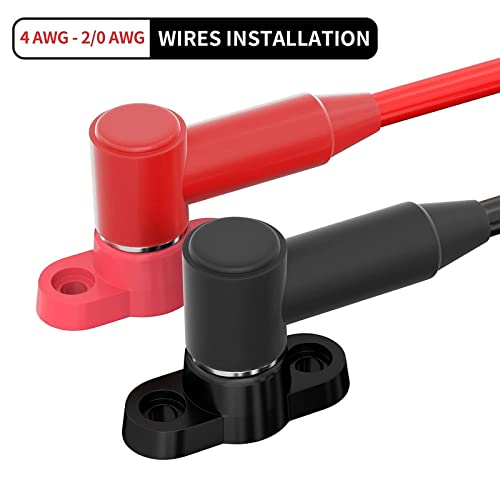 Couvercle de borne isolé en caoutchouc 4 AWG 10 pièces Saako rouge - 5
