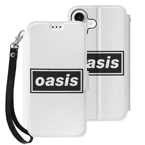 iPhone17用ケース 手帳型 オアシス OASIS バンド スマホケース ストラップ付き 財布型 アイフォン17用ケース おしゃれ 軽量 背面 携帯カバー カード収納 スタンド機能 PUレザー 耐衝撃