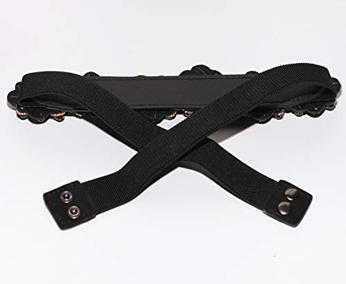 Ami Veil Women's Floral Beaded Crystal Stone Belts Elastic Waistband #TOP5