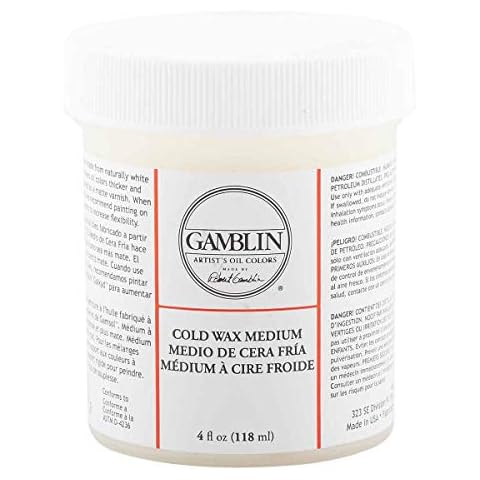 Gamblin Artist Colors Cold Wax Oil Painting Medium Clear 4oz jar Cover