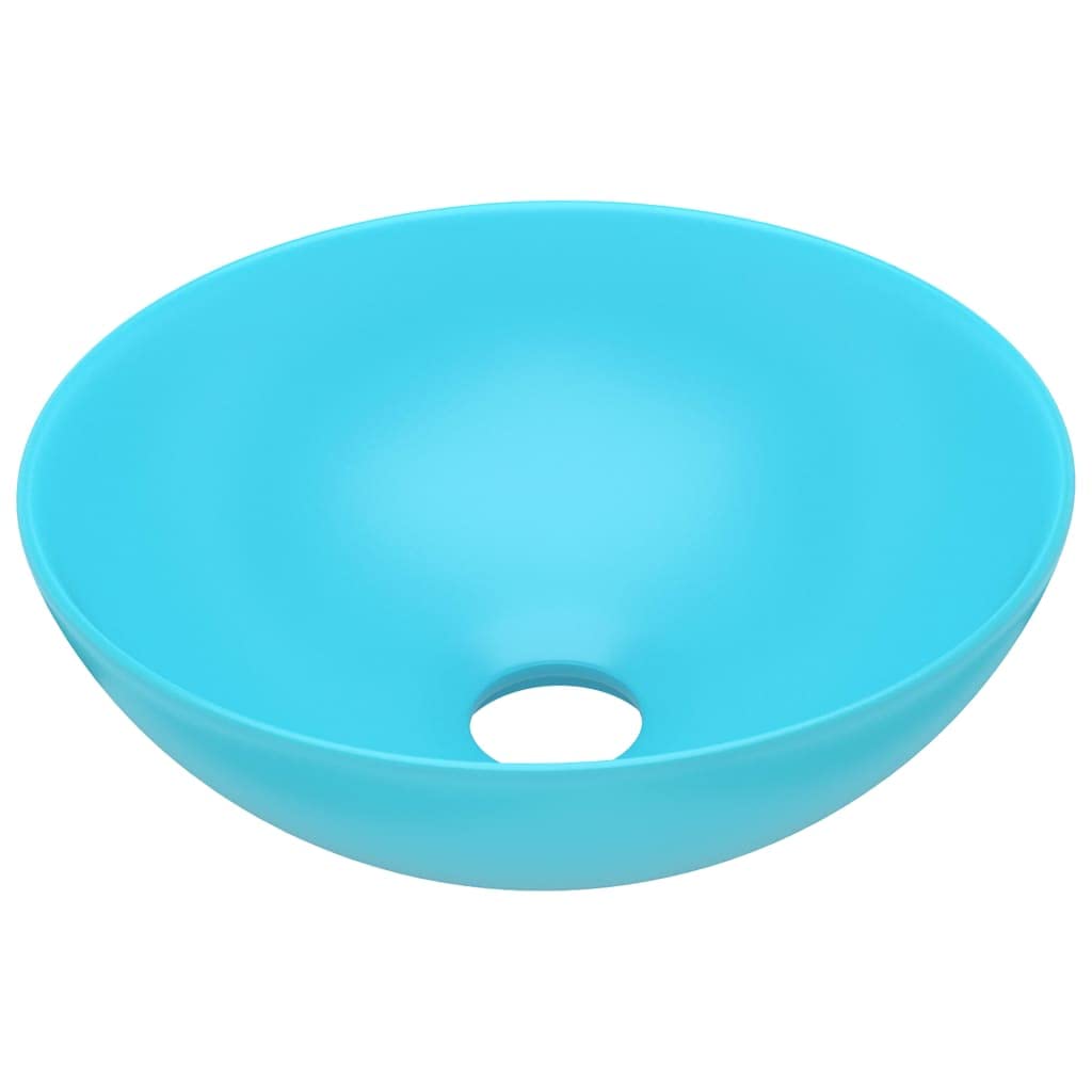 ShGaxin Lavabo de Cuarto de baño Redondo cerámica Verde Claro, Fregadero, Lavabo Baño, Lavamanos Baño, Lavatorio Casa De Banho, Mueble Lavabo sobre Encimera