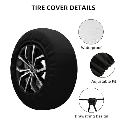 Image of Panda Around Campfire Spare Tire Cover Weatherproof Universal Wheel Protectors Wheel Covers for Rv Camper Travel Trailer SUV Truck 14 Inch