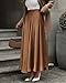 BTFBM High Waisted Skirts for Women Spring Clothes 2026 Elegant Satin Flowy A-Line Cocktail Formal Night Out Maxi Skirt(Coffee, X-Large)
