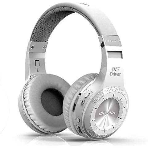 Bluedio Wireless Bluetooth V5.0 Stereo Headphones with Mic (HT Turbine White ) Cover