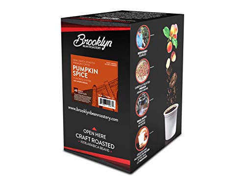 Brooklyn Beans Roastery Coffee Pods, Fall Flavored Pumpkin Spice, Compatible With K Cup Brewers Including 2.0, 40 Count #TOP4