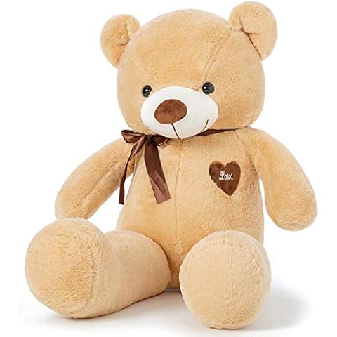 YunNasi Teddybär Groß Riesen Teddy Bär Plüschbär Kuschelbär 100cm/39 Inches Stofftier Cover