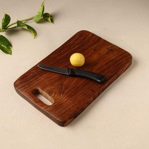 Image of Luxury Premium Sheesham Wood Chopping Board | Cutting Board & Serving Tray for Kitchen | Ideal for Vegetables, Fruits & Cheese (Standard)