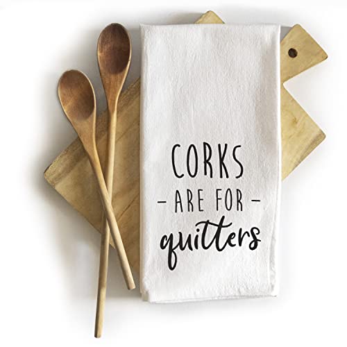 Corks Are For Quitters Towel 18X24 Inch, Funny Kitchen Towels Sayings, Kitchen Funny Dish Towel, Funny Saying Kitchen Towel, Funny Dish Towels Sayings Funny Tea Towels Funny Hand Towels Adult Humor #TOP6