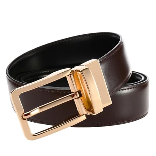 Men's Leather Belt Alloy Pin Buckle Belt 130Cm Reversible Belts Male Business Office Work Belt3
