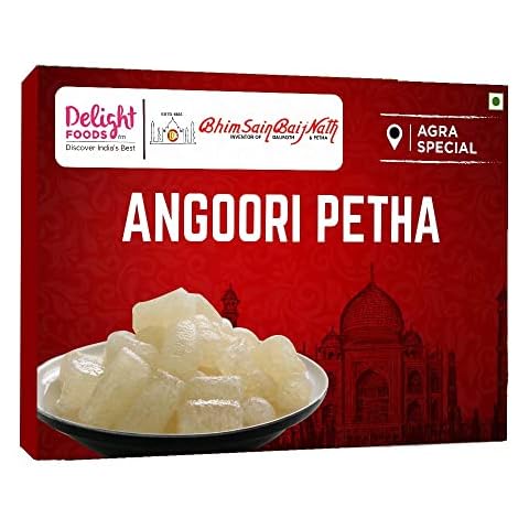 Delight Foods Original Agra Petha 350g | Indian Sweets | Mithai (Angoori Petha) Cover