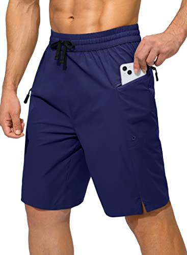 Image of Men's Swim Trunks Quick Dry Board Shorts with Zipper Pockets Beach Shorts Bathing Suits for Men - No Mesh Liner