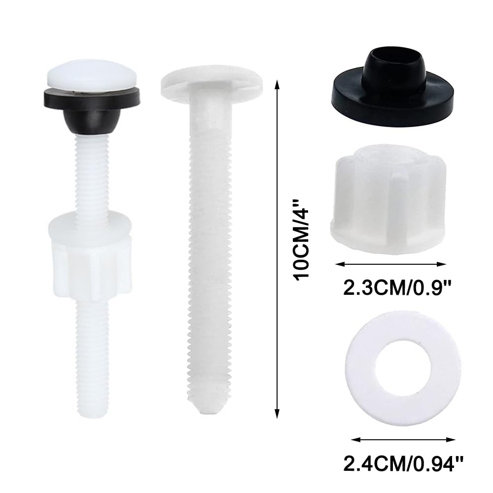 HONITANO 2-Piece Toilet Tank Bolts & Gasket Kit – Stainless Steel, Fits Standard & Modern Toilets