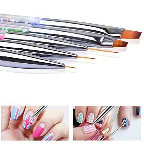 5pcs Nail Art Brushes,Nail Dotting Tools,Double Ended Nail Art Pens Kit Gel Nails,Nail Polish Pens Paint Manicure Beauty Nail Art Tools Nail Accessories - Image 4