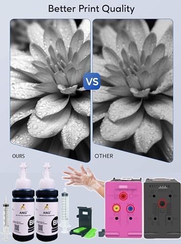 Image of ANG Black Ink 100g X 2 Compatible for Cartridges with Suction Tool for 805, 860, 861, 803, 680, 678, 682, 818, 802 Single Color Ink Cartridge (Black)