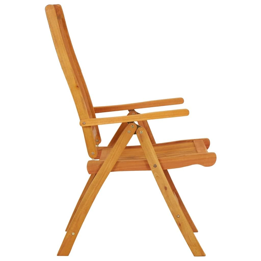 vidaXL 2X Sillas de Jardín Plegables Asiento Terraza Balcón Entrada Oficina Despacho Dormitorio Salón Hogar Sala Madera Maciza de Eucalipto