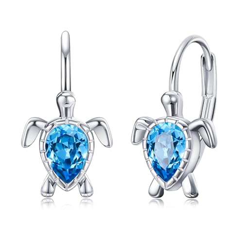 Boucles d'oreilles océan tortue argent 925 pour sublimer vos tenues d'été