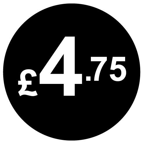 £ Black Price Stickers - 20mm, £4.75, 1000 — image 1