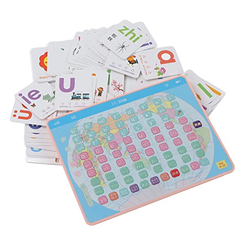 Fdit Tablet Didattico Cinese, Materiale ABS Resistente, Libro Sonoro Educativo per Bambini Dai 3 Anni in su