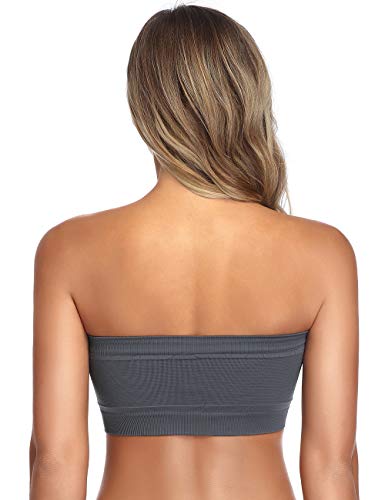 Image of Strapless Comfort Wireless Bra with Slip Silicone Bandeau Bralette Tube Top