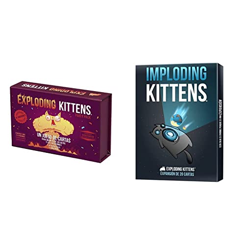 Exploding Kittens Party Pack - Juego de Mesa en Español, EKIEK04ES & Imploding Kittens - Juego de Cartas en Español