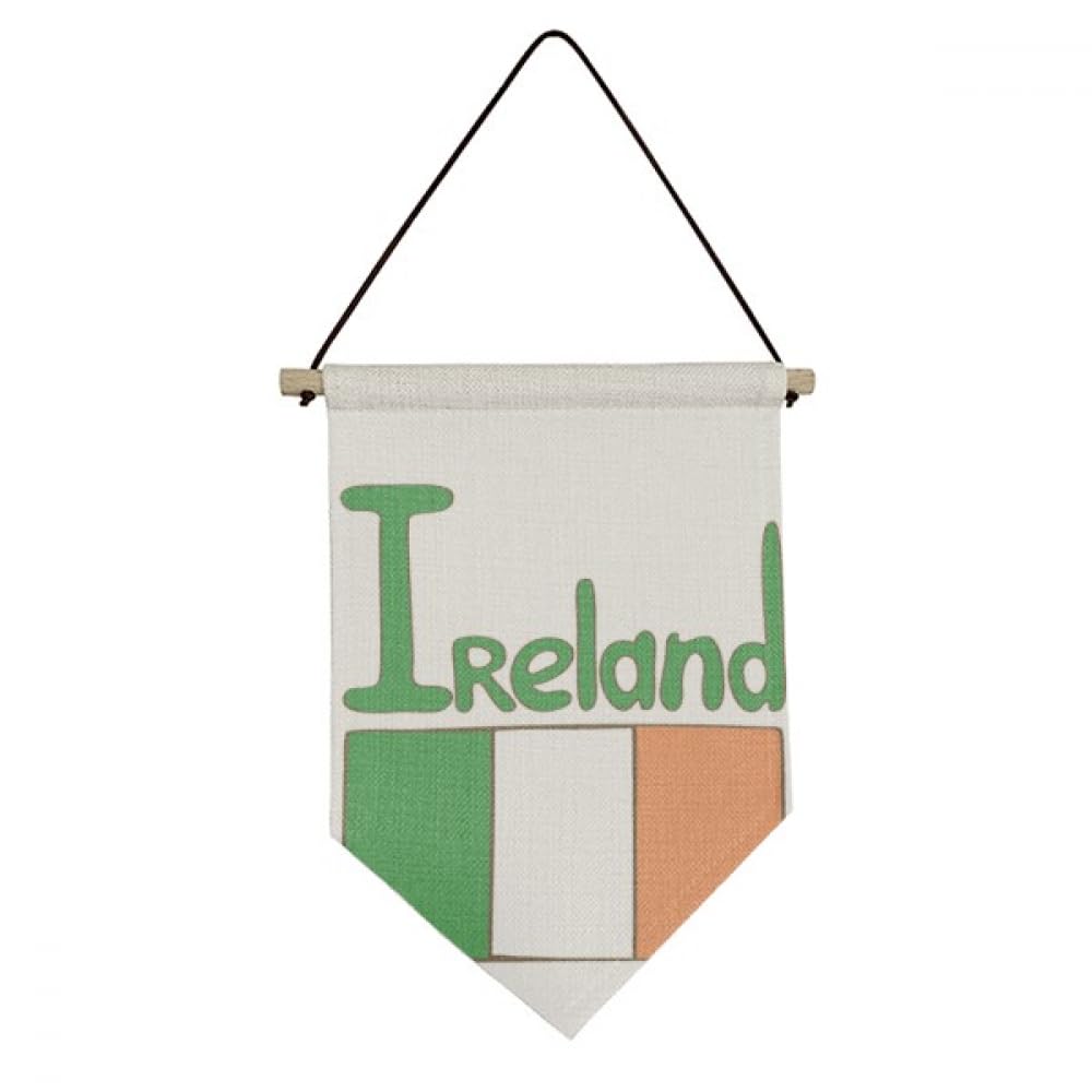 Drapeau national de l'Irlande motif vert décoration murale bannière toile