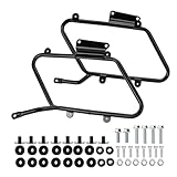 MoKitDora サドルバッグマウントブラケットステイキット 2014-2015 Honda Valkyrie GL1800C GL1800CA用 ブラック