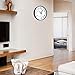 Tosnail 12 Inch Large Non Ticking Wall Clock, Round Silent Battery Operated Wall Clock for Living Room, Bathroom, Bedroom, Kitchen, Office Wall Decor - Modern Black Frame