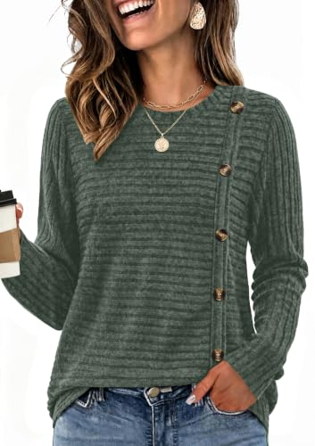 WIHOLL Womens Sweaters Fall Teacher Outfits Long Sleeve Shirts Tunic Tops - Image 4
