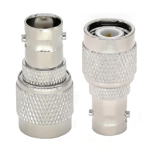 2PCS Conectores Coaxiales TNC Macho a BNC Hembra miniatura 2