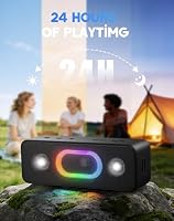OHAYO Bluetooth Speaker Wireless Portable Outdoor Speakers, IPX6 Waterproof, Bold 24W Sound, 24H Playtime, TWS Pairing, Ambient Lights, Home/Travel/Beach Essentials, Birthday Gifts, Black — image 6