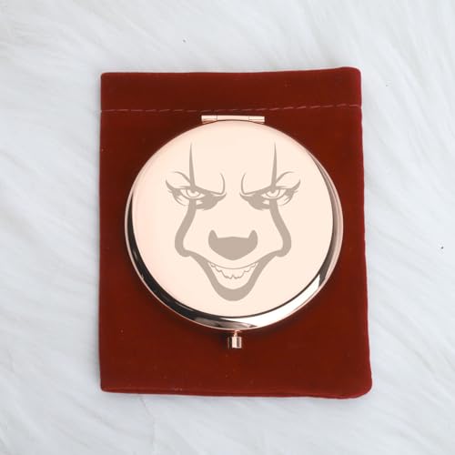 Espejo de maquillaje redondo WUSUANED con diseño payaso miniatura 7